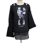 666SEDITIONARIESセディショナリーズ MUSLIN TOP COWBOYS black