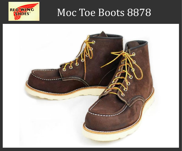 正規代理店RED WING(レッドウィング)8878 6inch CLASSIC MOC TOE ブーツ JAVA MULESKINER ROUGHOUT