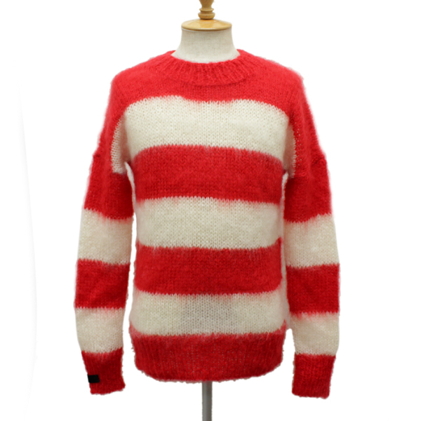 正規取扱店 SEDITIONARIES(セディショナリーズ) Mohair Jumper(モヘアジャンパー・モヘアセーター) レッドxホワイト STM016