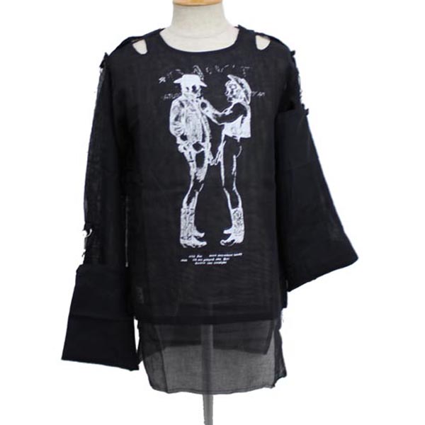666SEDITIONARIESセディショナリーズ MUSLIN TOP COWBOYS black