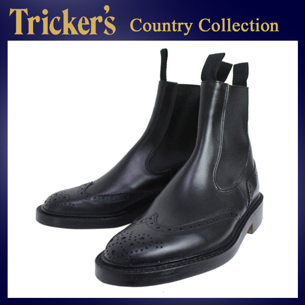正規取扱店 Tricker's トリッカーズ 2754M COUNTRY HENRY(カントリーヘンリー) ダブルレザーソール ブラックボックスカーフ TK004