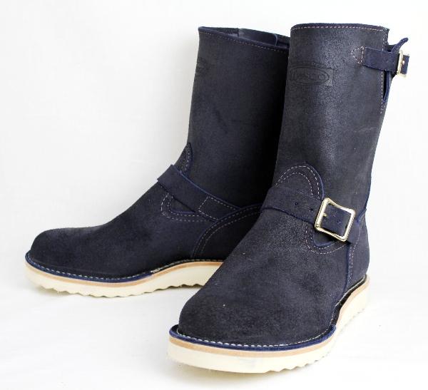 Wescoウエスコ　正規ディーラー Boss ボス Navy Rough Out ネイビーラフアウト, 9height, #1010sole, Brass Buckle BS61
