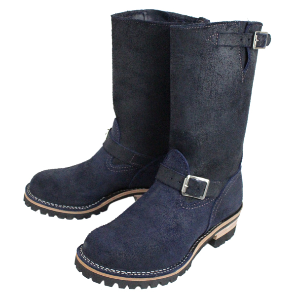 Wescoウエスコ 正規 Boss Navy Rough Out ネイビーラフアウト,11height,#100sole,Nickel Roller Buckles, BS67