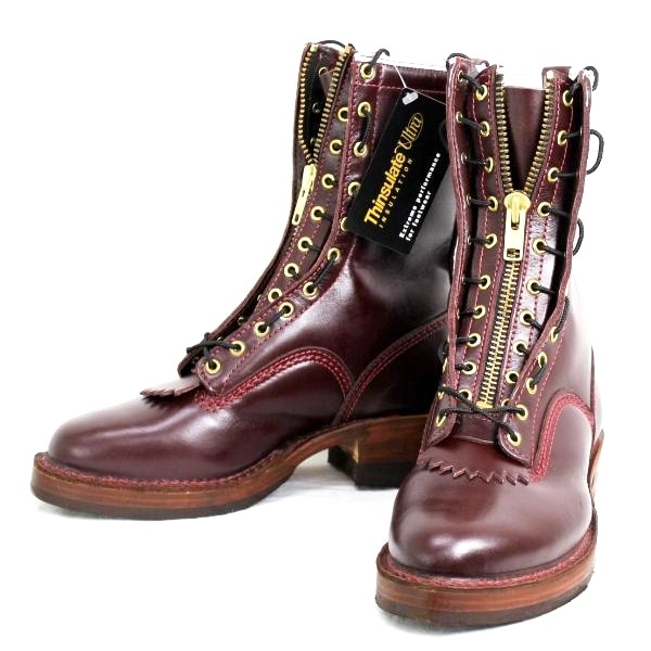正規 Wescoウエスコ Jobmaster, Burgundy, Leather Lining Thinsulate, 10height, 705sole, Western Toe, Lace in Zipper, JM41