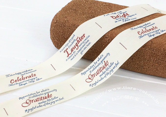 英字コットン　タグ