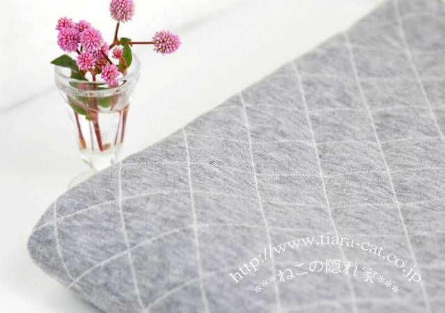 杢グレーキルト　無地