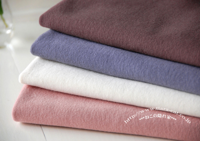 新生地　(フライス生地) ニット生地,生地の通販,布,ねこの隠れ家,オリジナルニット,ハンドメイド