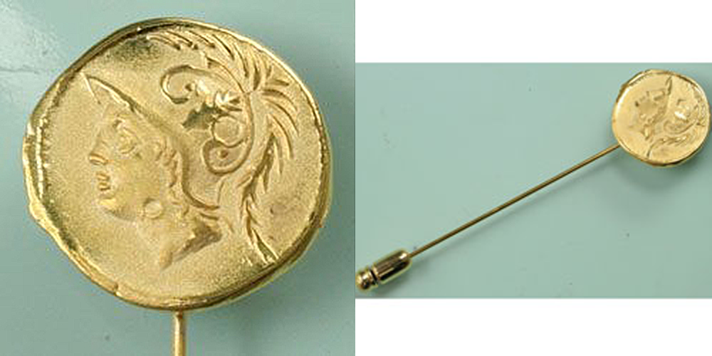 古代ローマ　レプリカコイン　軍神マルス　ラペルピン