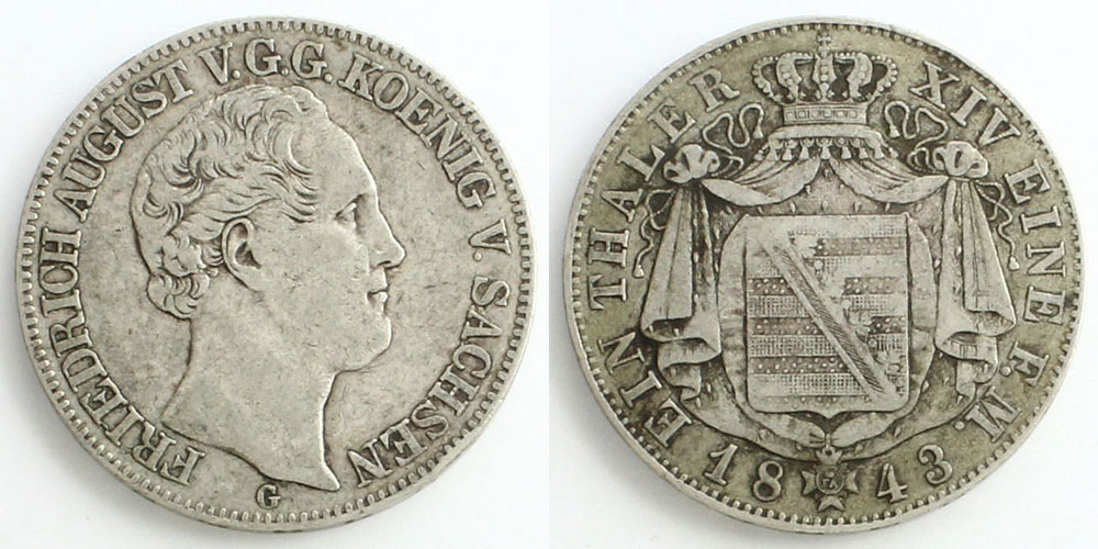 ドイツ ザクセン王国 1843 ターレル銀貨 フリードリヒ・アウグスト2世 割引クーポン購入 2マルク,5マルク銀貨セット フリードリヒ・アウグスト3世 ザクセン ドイツ 旧貨幣/金貨/銀貨/記念硬貨