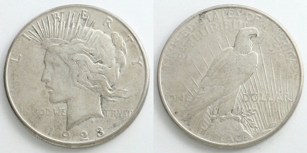 外国銀貨　ピースダラー　1934年 ピースダラー銀貨 (1923年)アメリカ