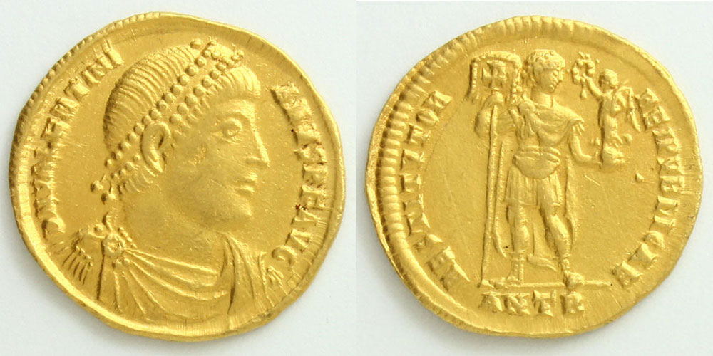 ローマ帝国 ソリダス金貨 ウァレンティニアヌス1世