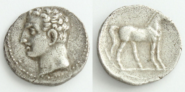 希少 カルタゴノヴァ 第二次ポエニ戦争期 古代 NGC 鑑定済み ハンニバル/馬