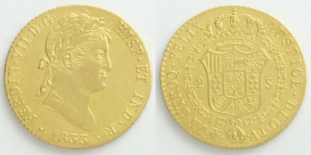 スペイン銀貨 フェルディナンド7世 1826年 Yahoo!オークション -「フェルナンド7世」の落札相場・落札価格