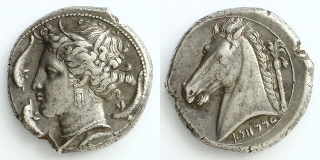 シチリア島 テトラドラクマ アレトゥーサ/馬