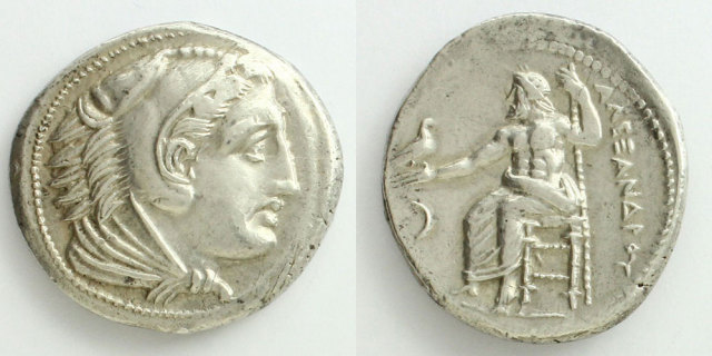 古代マケドニア王国 紀元前4世紀 アレキサンダー(ヘラクレス)/ゼウス神