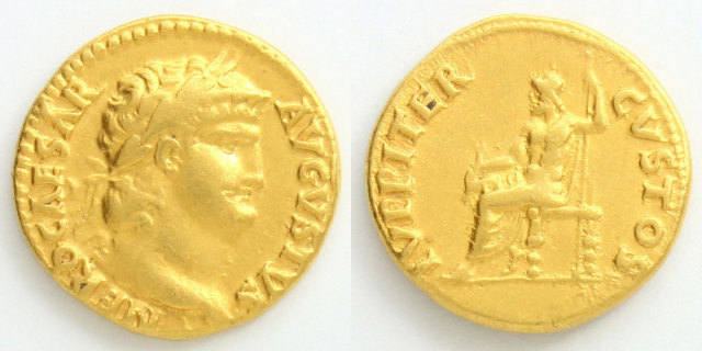 希少 古代 ローマコイン NERO ネロ帝 AS 古代ローマコイン 54-68年 セステルティウス銅貨 ネロ帝] 騎兵