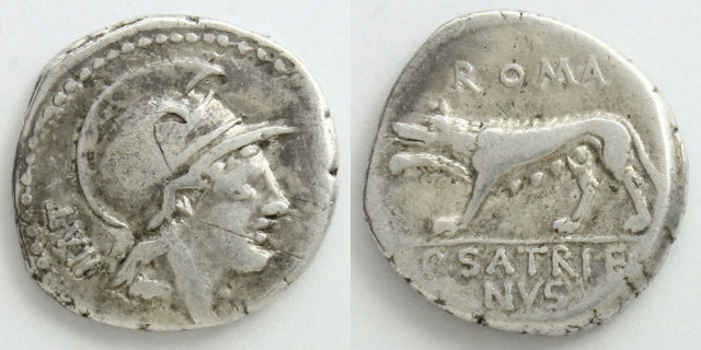 PC6059 TKC001 ロムルスとレムスのデナリウスコイン