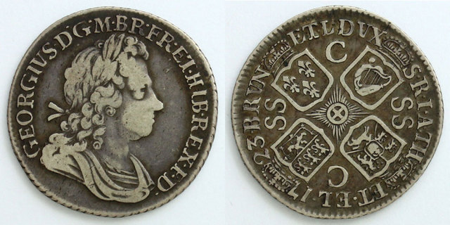 福太郎 1758 G.Britain 1シリング銀貨 AU DETAILS 福太郎 様専用1758 G.Britain 1シリング銀貨 AU DETAILS