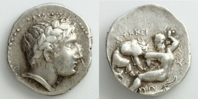 アポロ神／ライオンと闘うヘラクレス