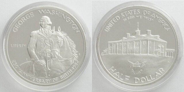 アメリカ合衆国 1982 1/2ドル プルーフ銀貨 ジョージ・ワシントン