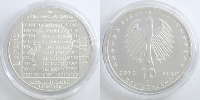 レア 10ユーロ銀貨 コンラート・ツーゼ