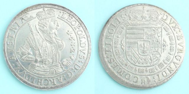 神聖ローマ帝国 オーストリア 1632年 ターラー 「レオポルト5世」