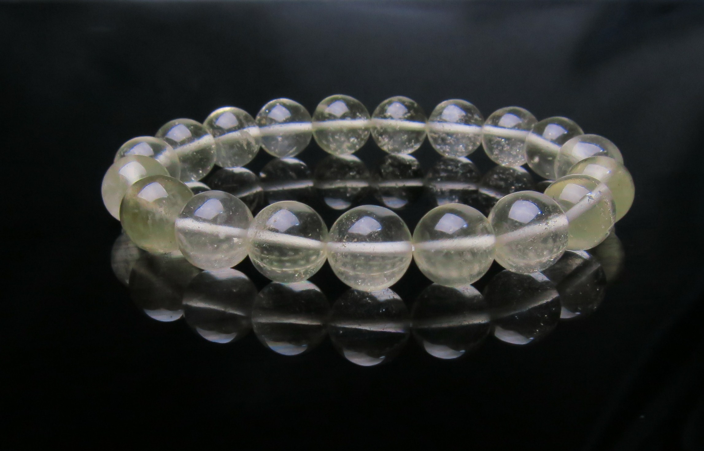 希少石】ブルー千層アンフィボール＆リビアングラス ブレスレット