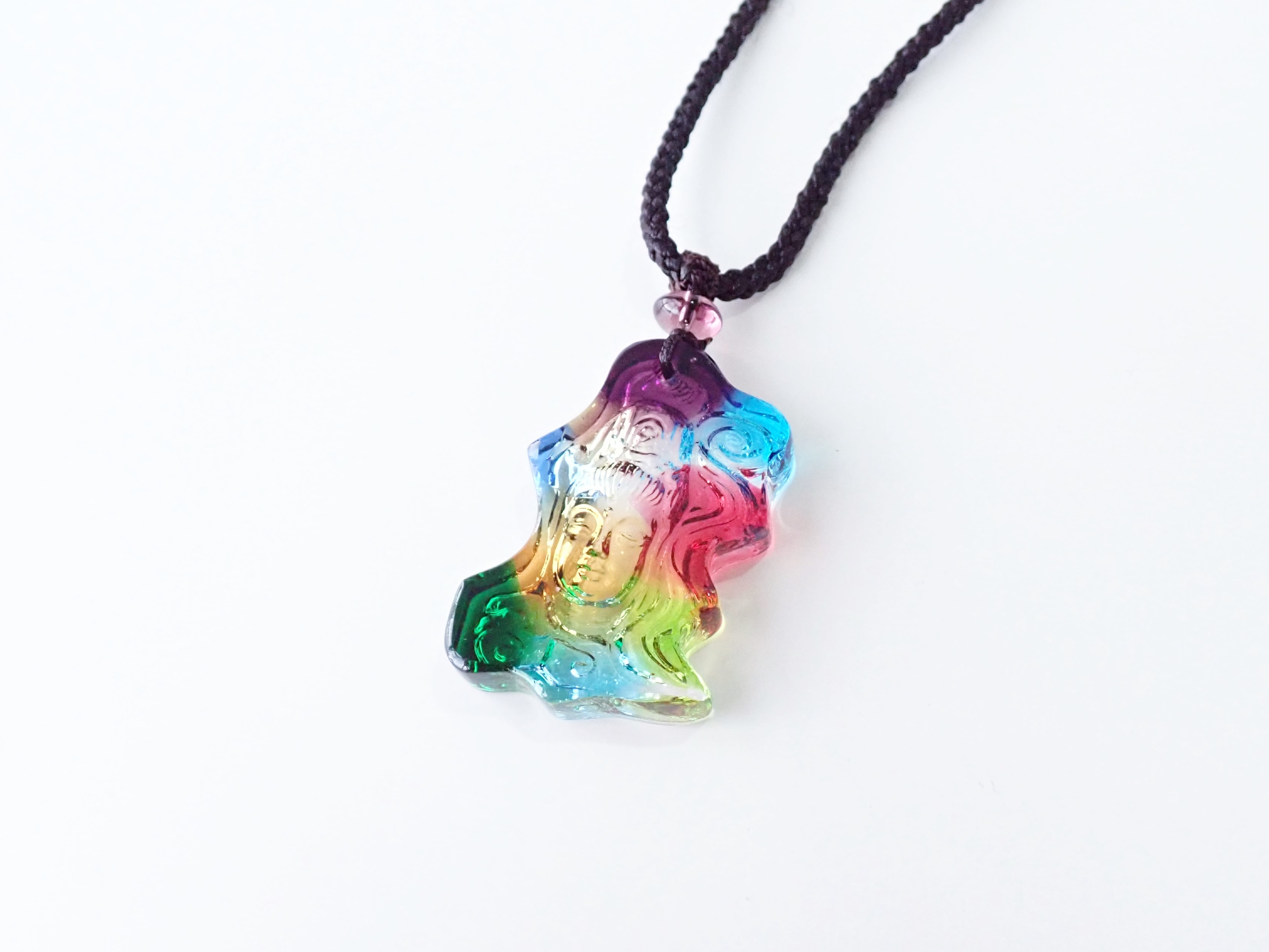 RF0011 【限定価格】 瑠璃ガラス ペンダントトップ（紐付き） 水