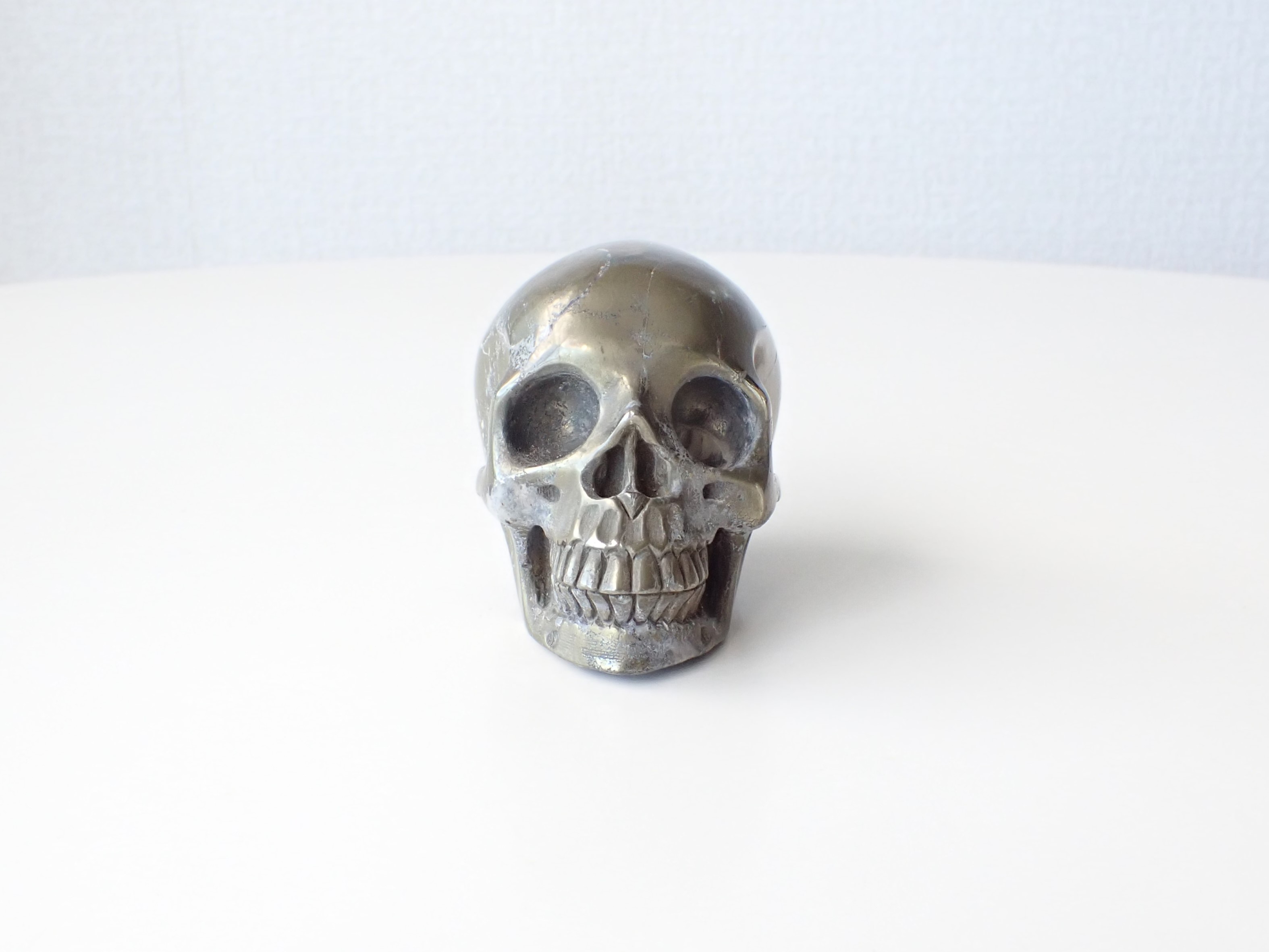 パイライトインクォーツスカル