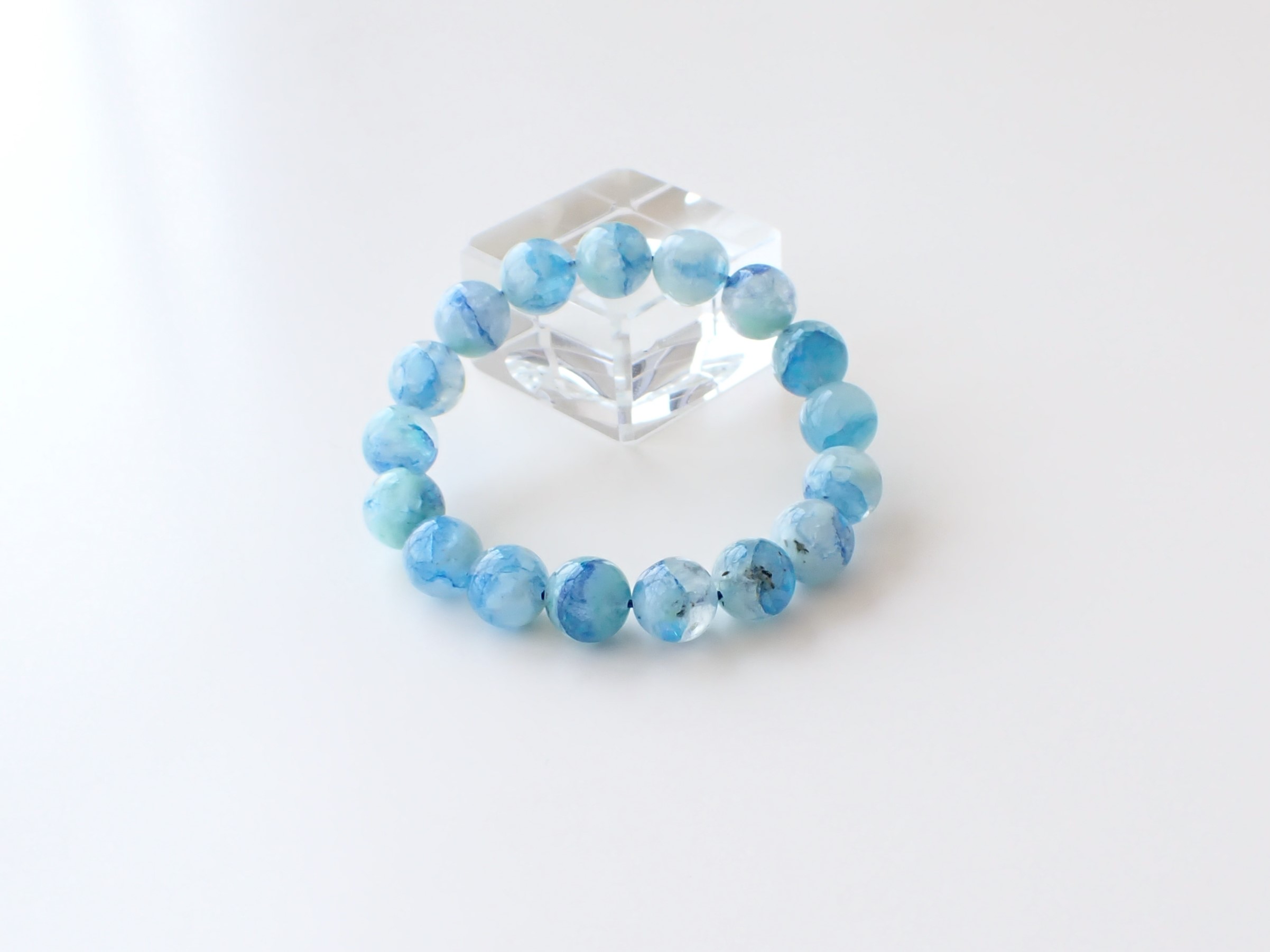 AG0074 【限定価格】 アズライトインクォーツ 12mm ブレスレット