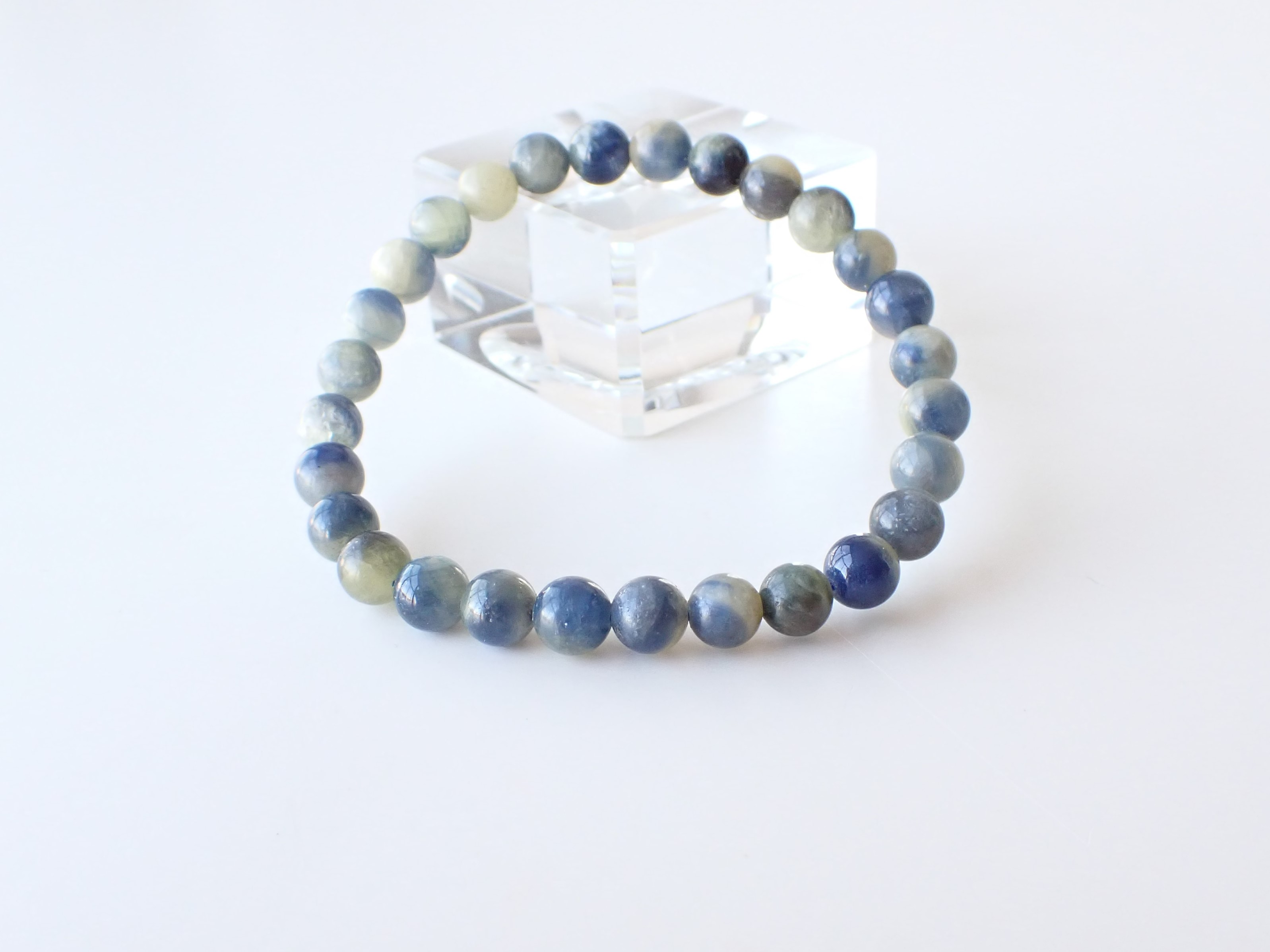 SB0690　バイカラーサファイア　６．５ｍｍ～７ｍｍ　ブレスレット