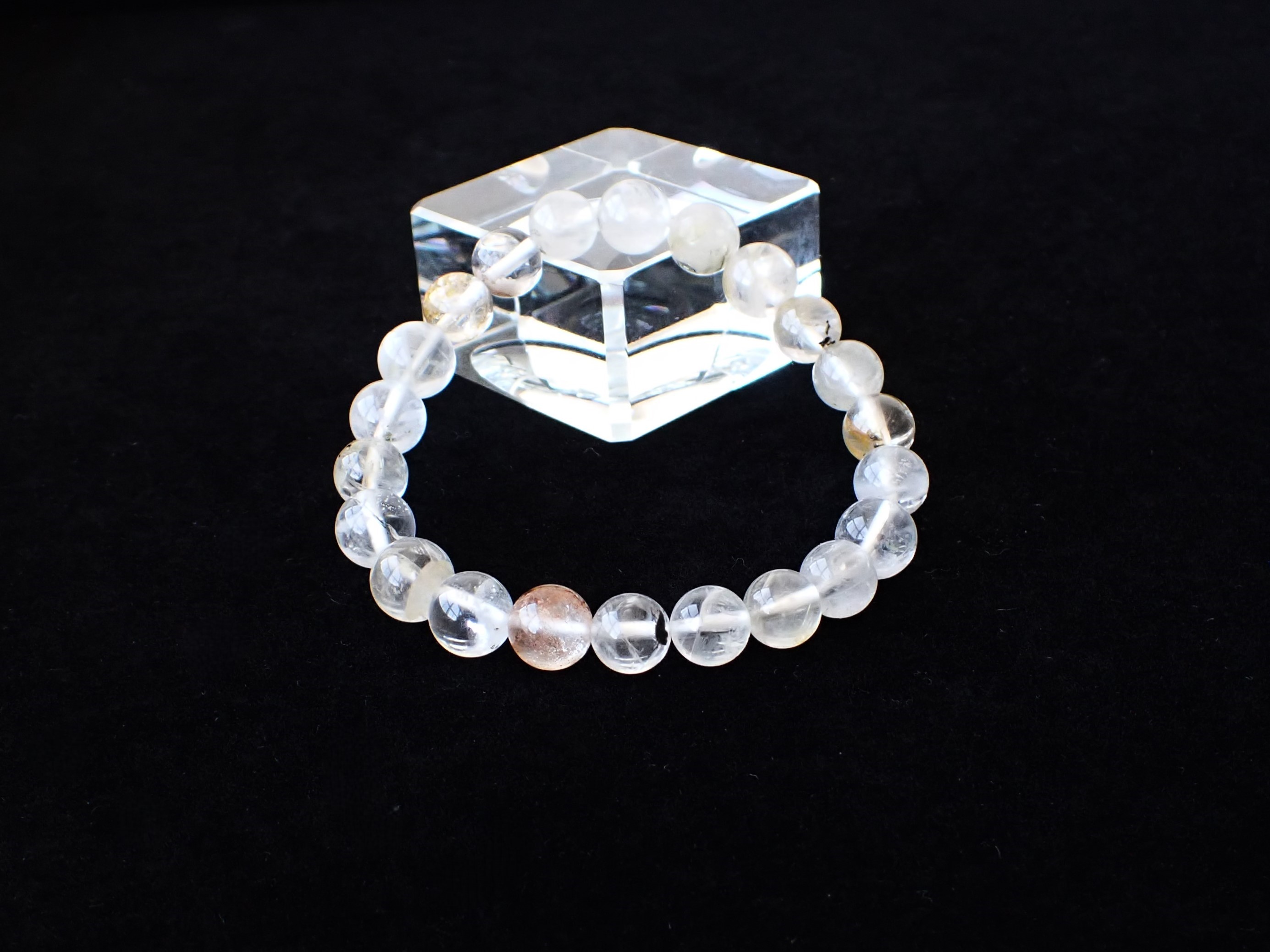 FI0247 ☆プレミアム☆ フェナカイト 8mm ブレスレット ☆宝石鑑別