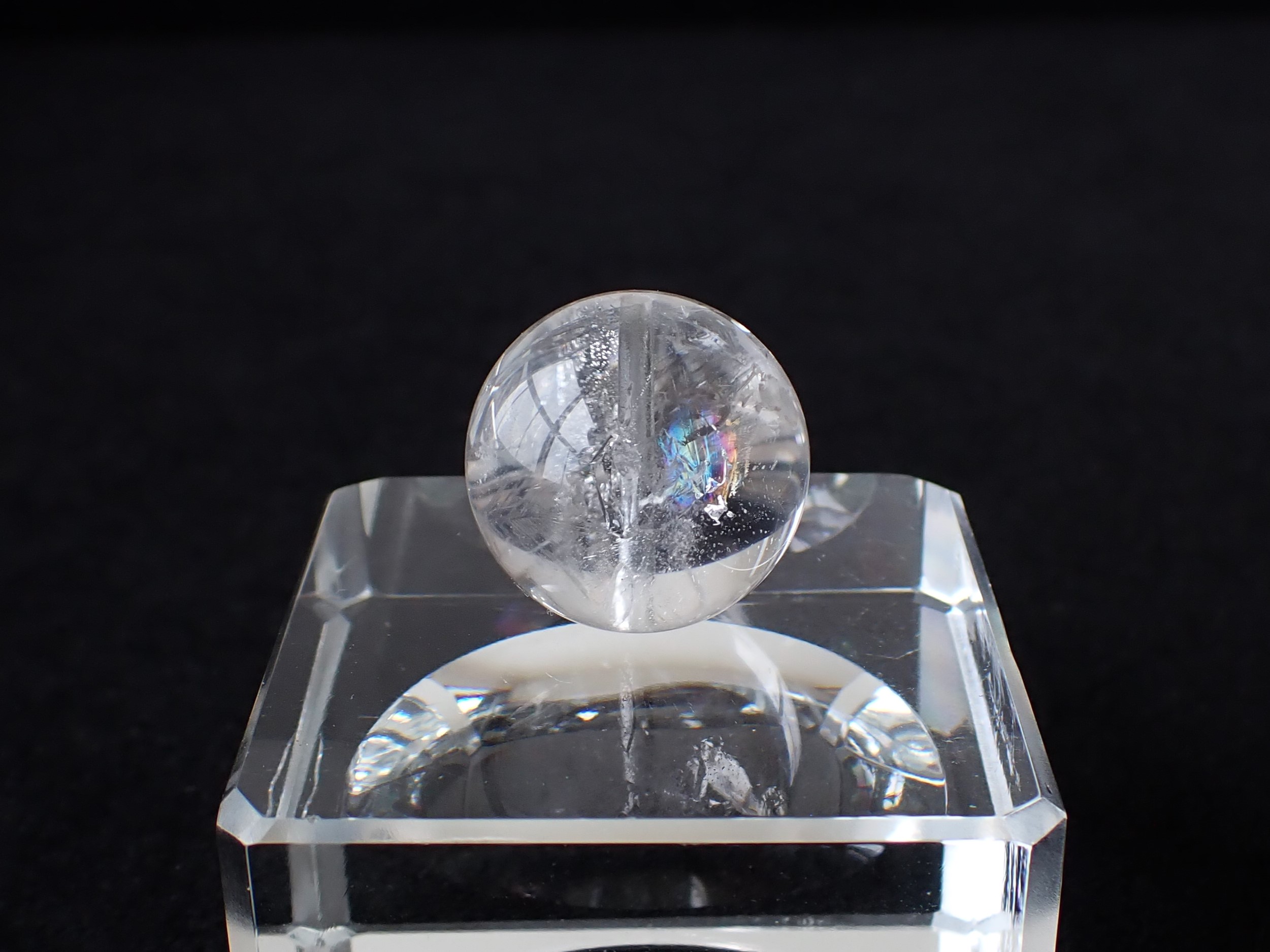 AB3761 水入り水晶（ウォーターインクォーツ） 18mm 粒