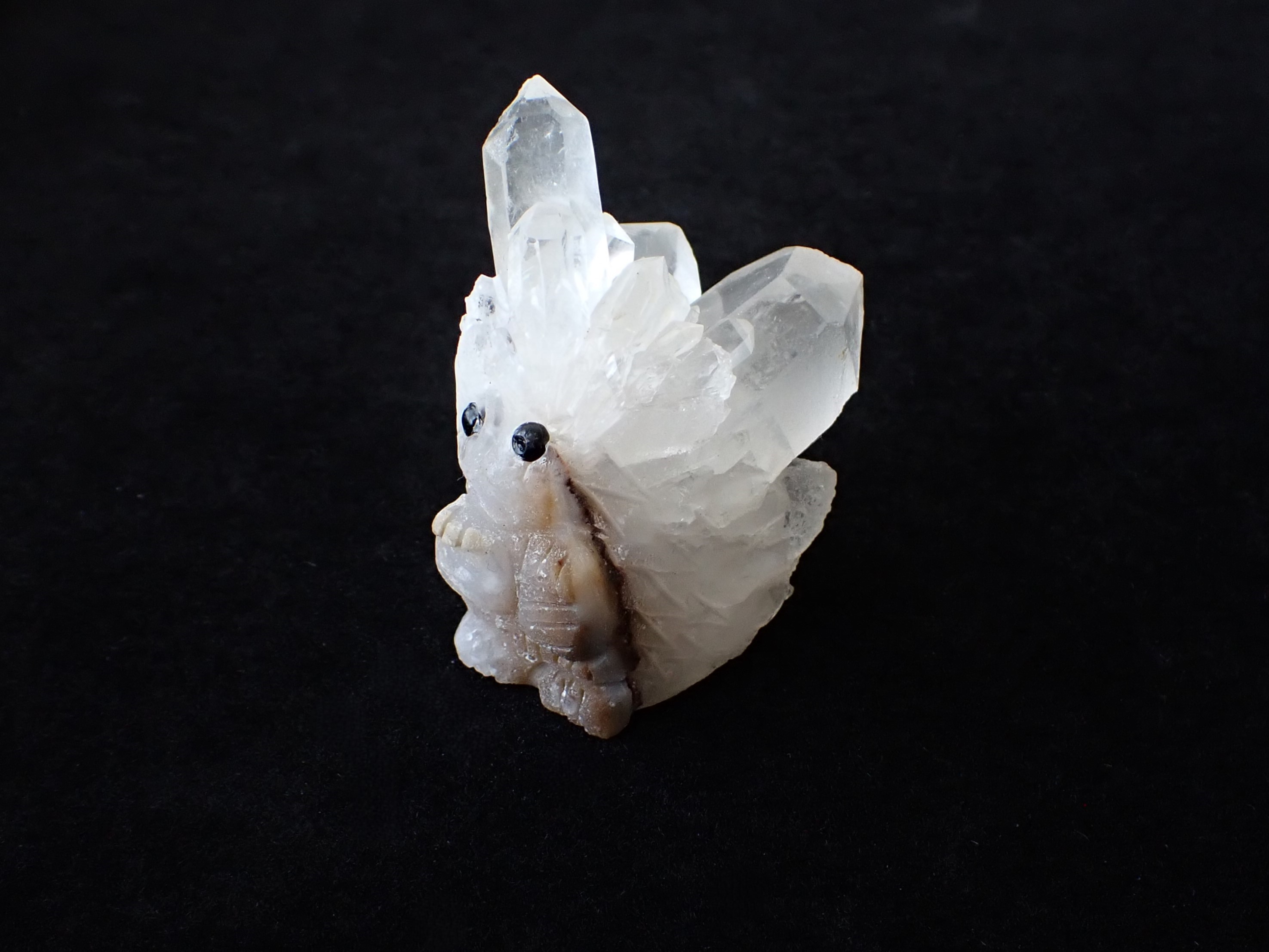 ハリネズミ水晶クラスター