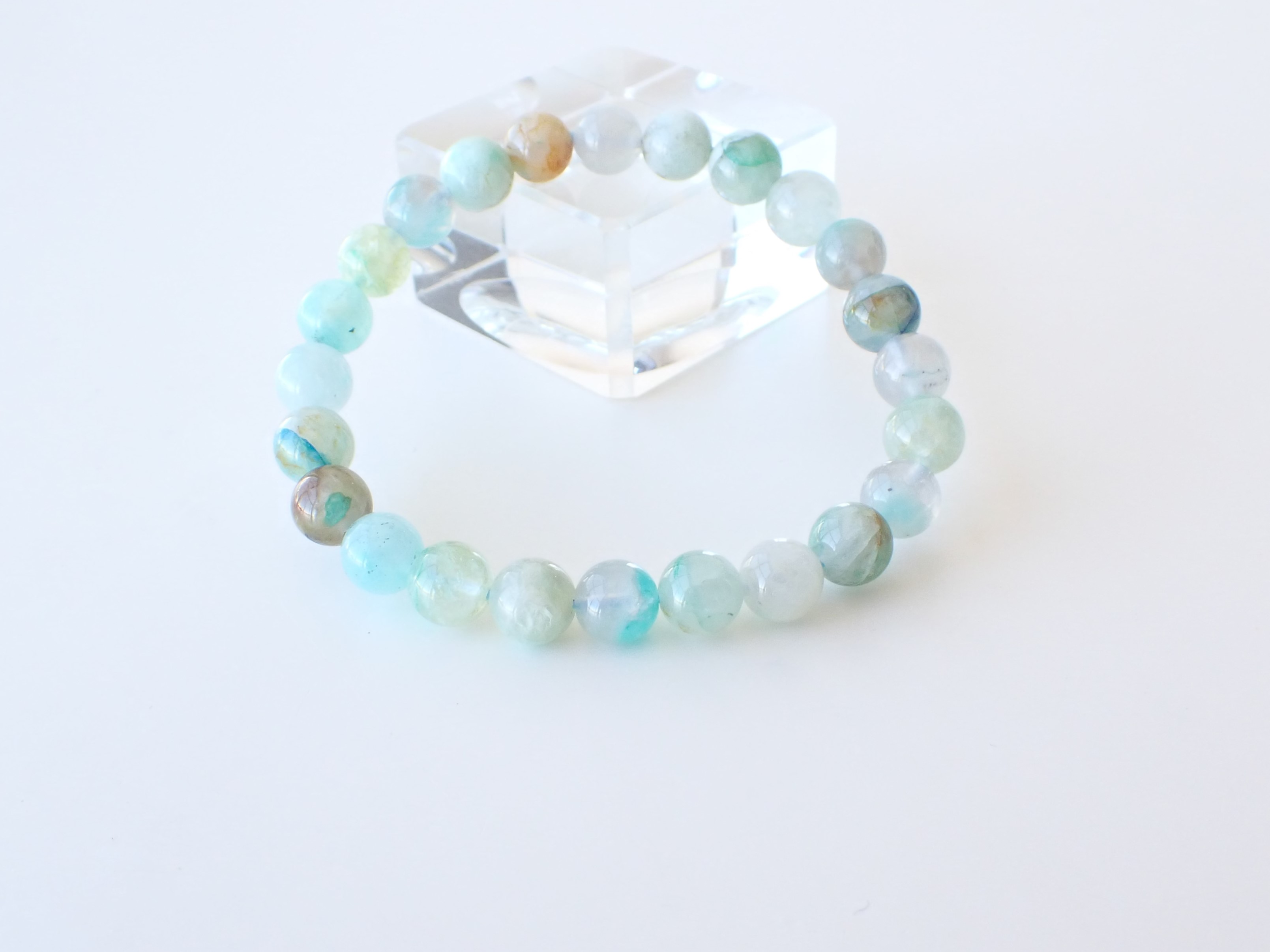 KG0163　クリソコラインクォーツ　８ｍｍ　ブレスレット　◇ネコポス対応可◇