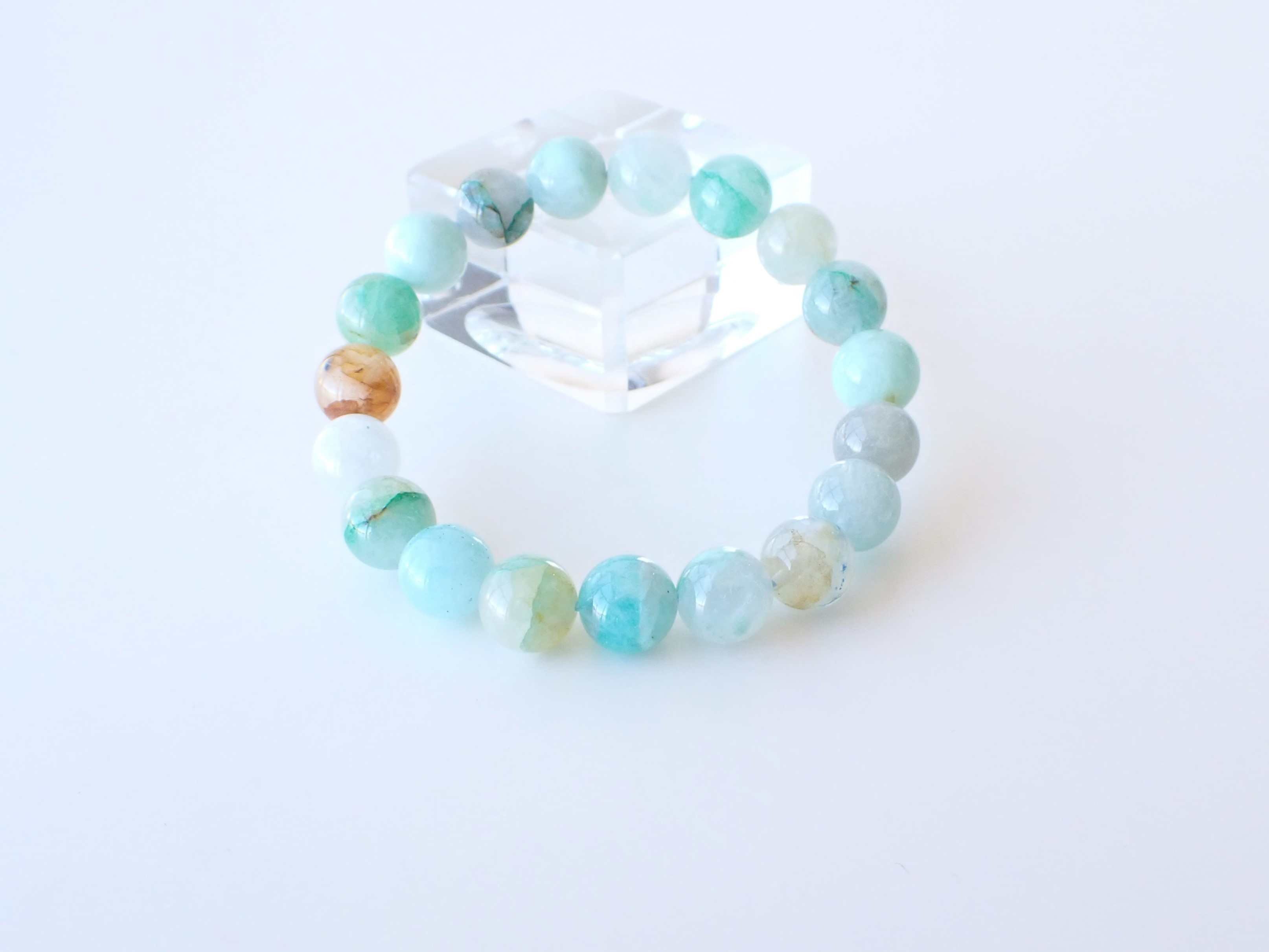 KG0168　クリソコラインクォーツ　１０ｍｍ　ブレスレット　◇ネコポス対応可◇