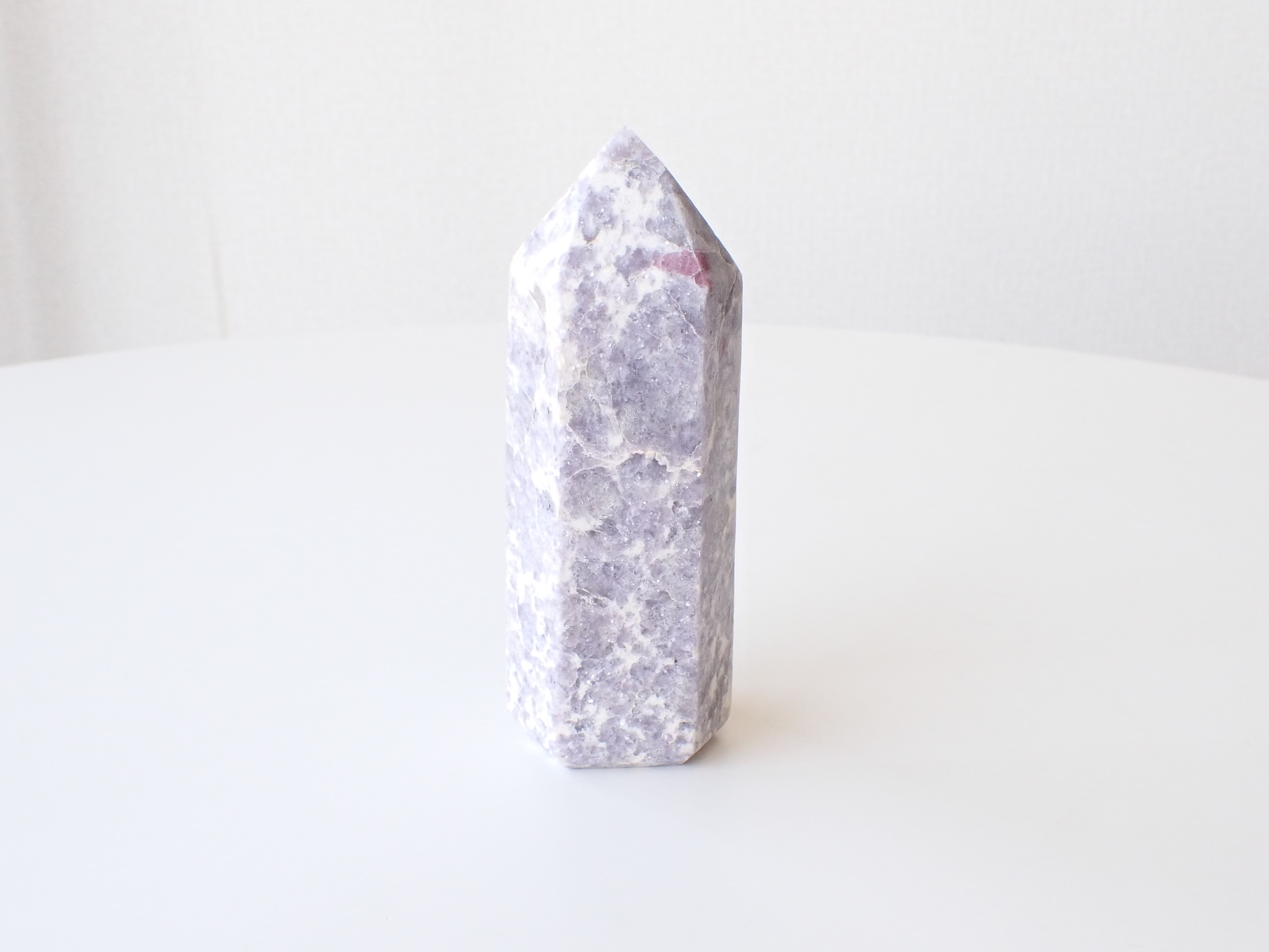 RD0062　レピドライト／トルマリン　ポイント（ポリッシュ）　３２１ｇ