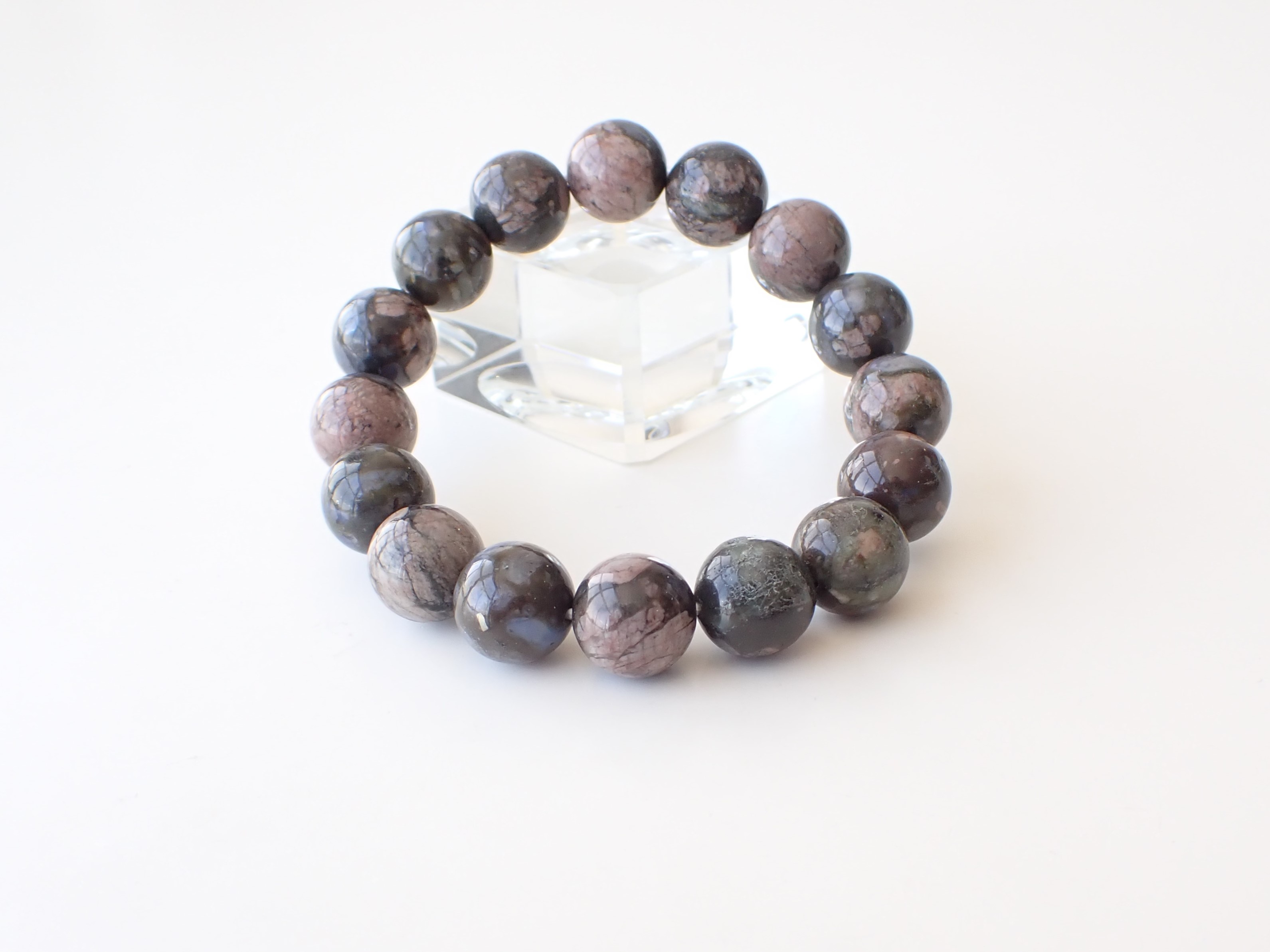 KH0033　ケセラストーン（Quesera　stone）　１２ｍｍ　ブレスレット　◇ネコポス対応可◇