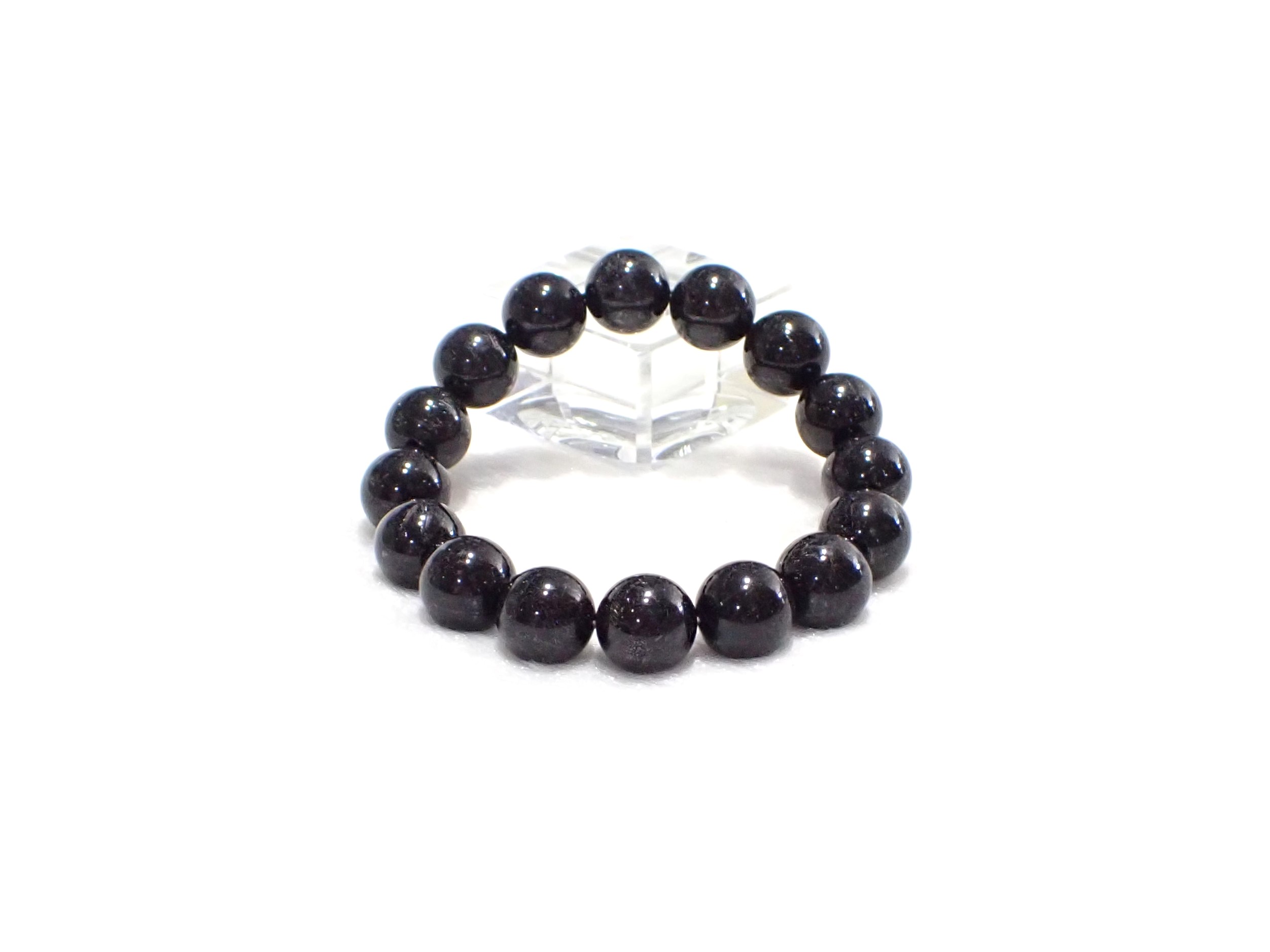 RE0719 ブラックルチルクォーツ 13mm ブレスレット