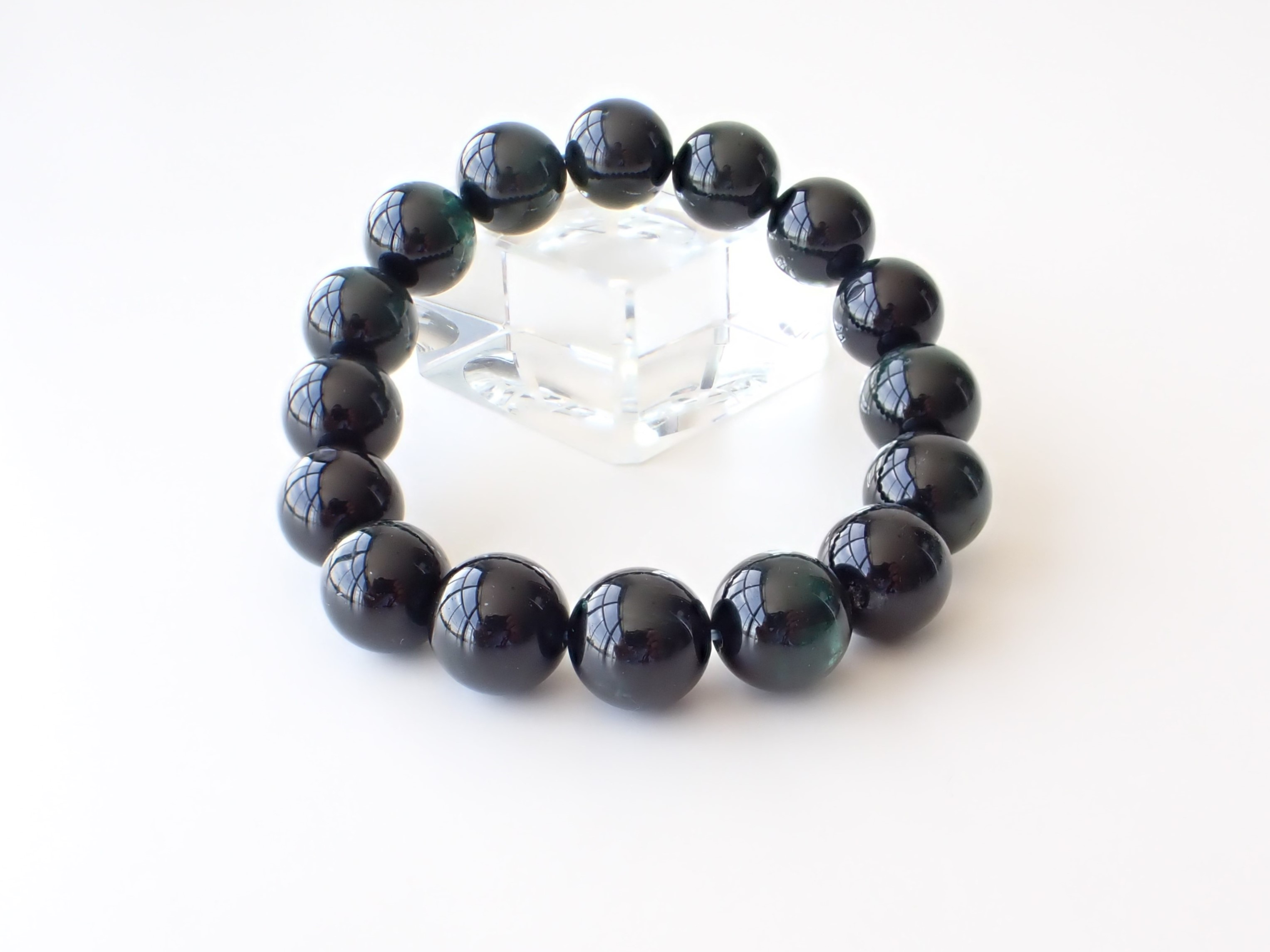 TA0503　【プレミアム】　トルマリン　１３ｍｍ～１３．７ｍｍ　ブレスレット　☆宝石鑑別書付き☆