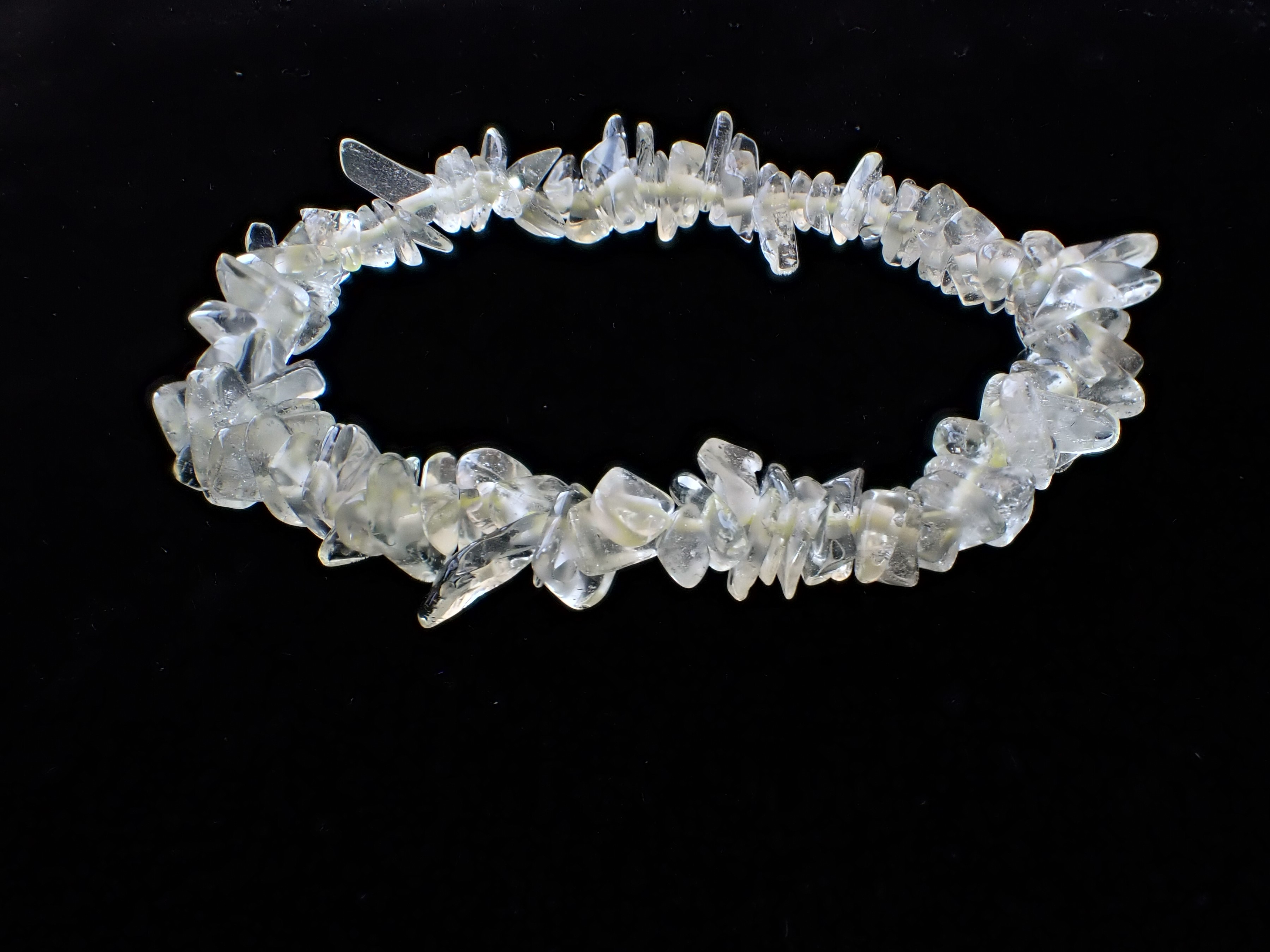 RI0193　リビアングラス　さざれチップ　ブレスレット　◇ネコポス対応可◇