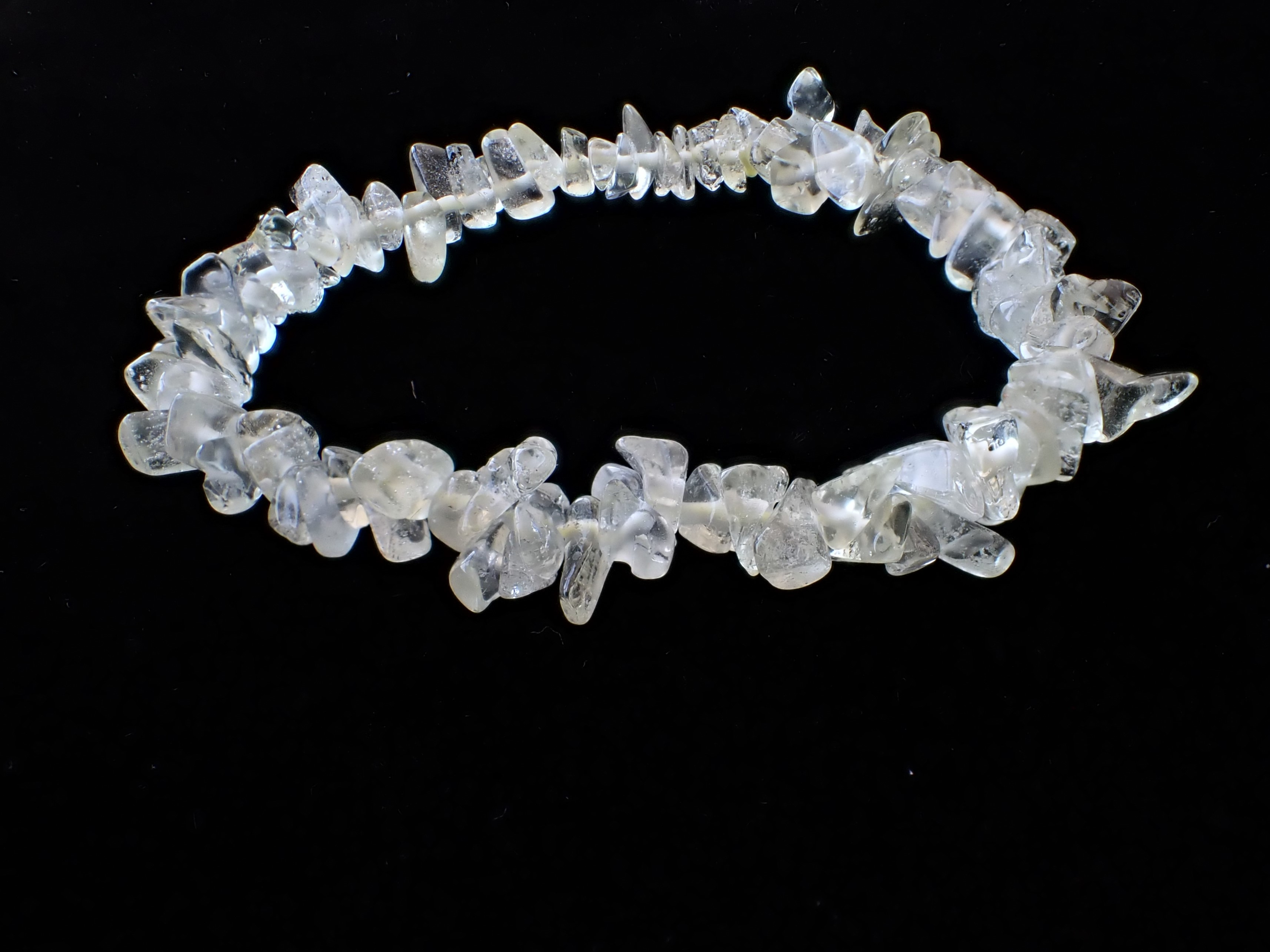 RI0194　リビアングラス　さざれチップ　ブレスレット　◇ネコポス対応可◇