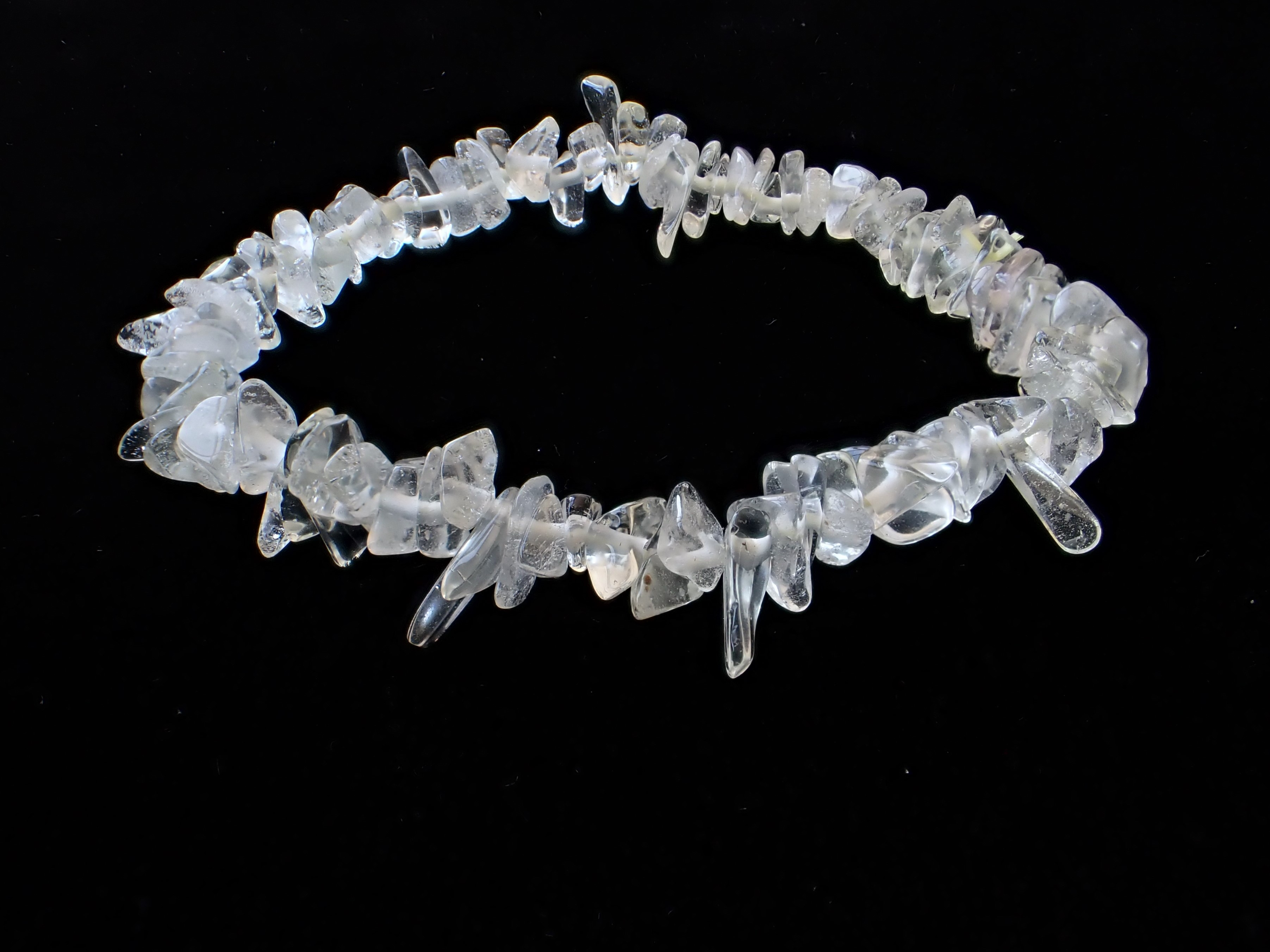 RI0195　リビアングラス　さざれチップ　ブレスレット　◇ネコポス対応可◇