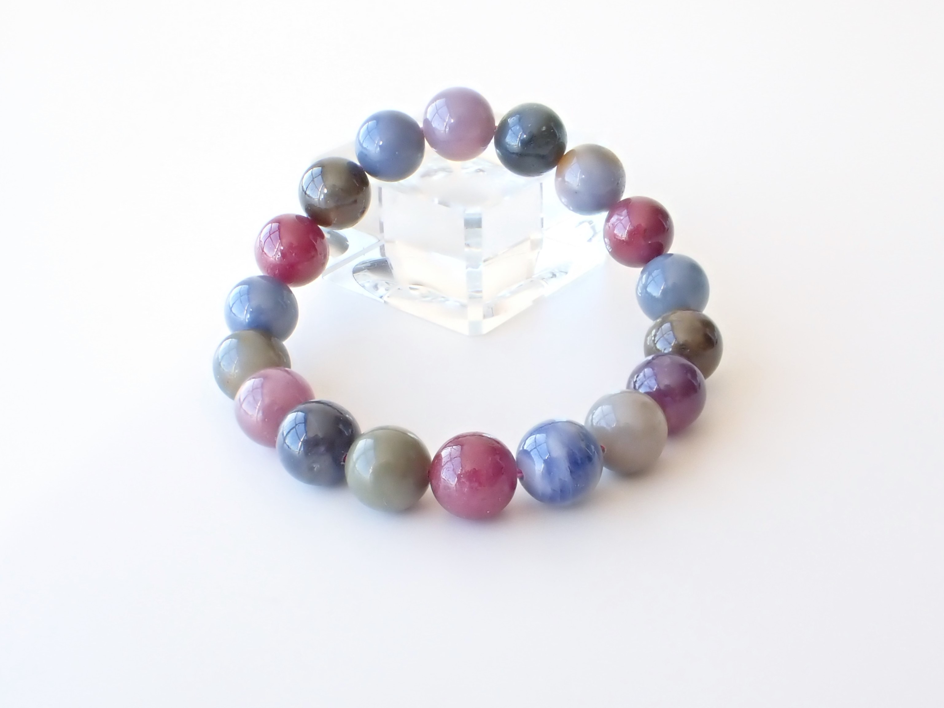 SB0614 【限定価格】 ミックカラーサファイア 12mm ブレスレット