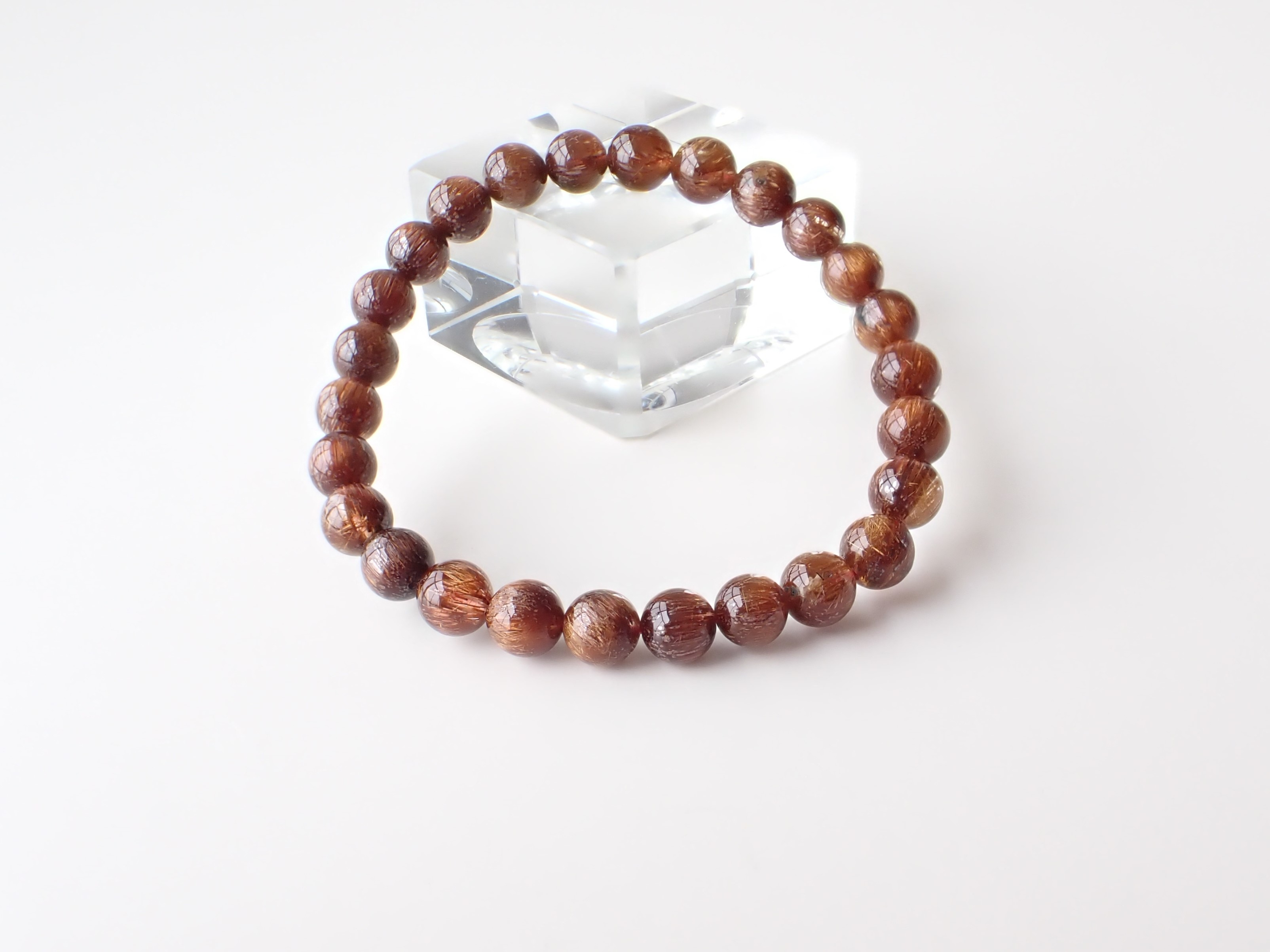 RE0669 【限定価格】 ブラウンキャッツアイルチルクォーツ 7mm 