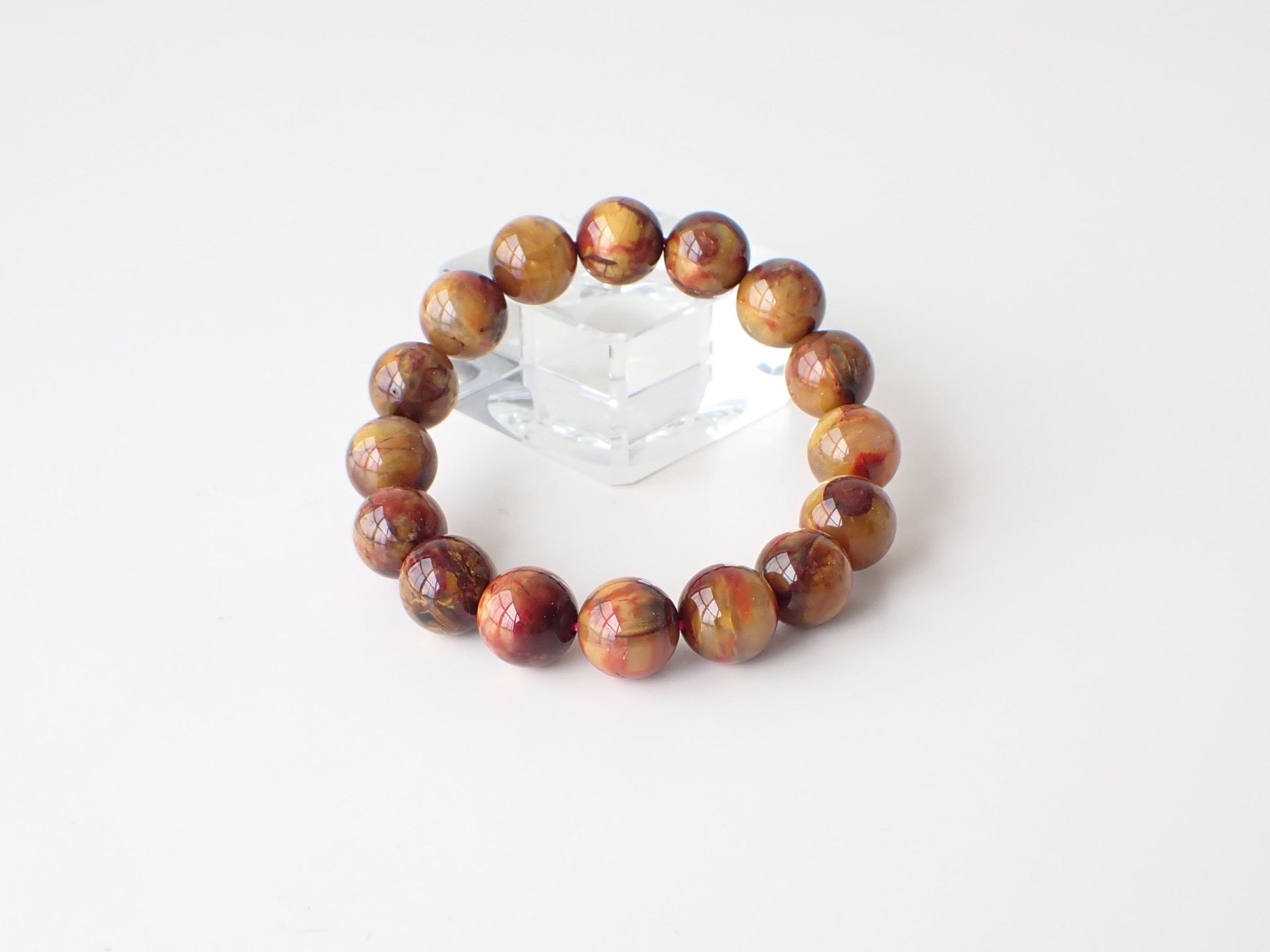 PI0131 レッドピーターサイト 12．5mm ブレスレット ◇ネコポス  