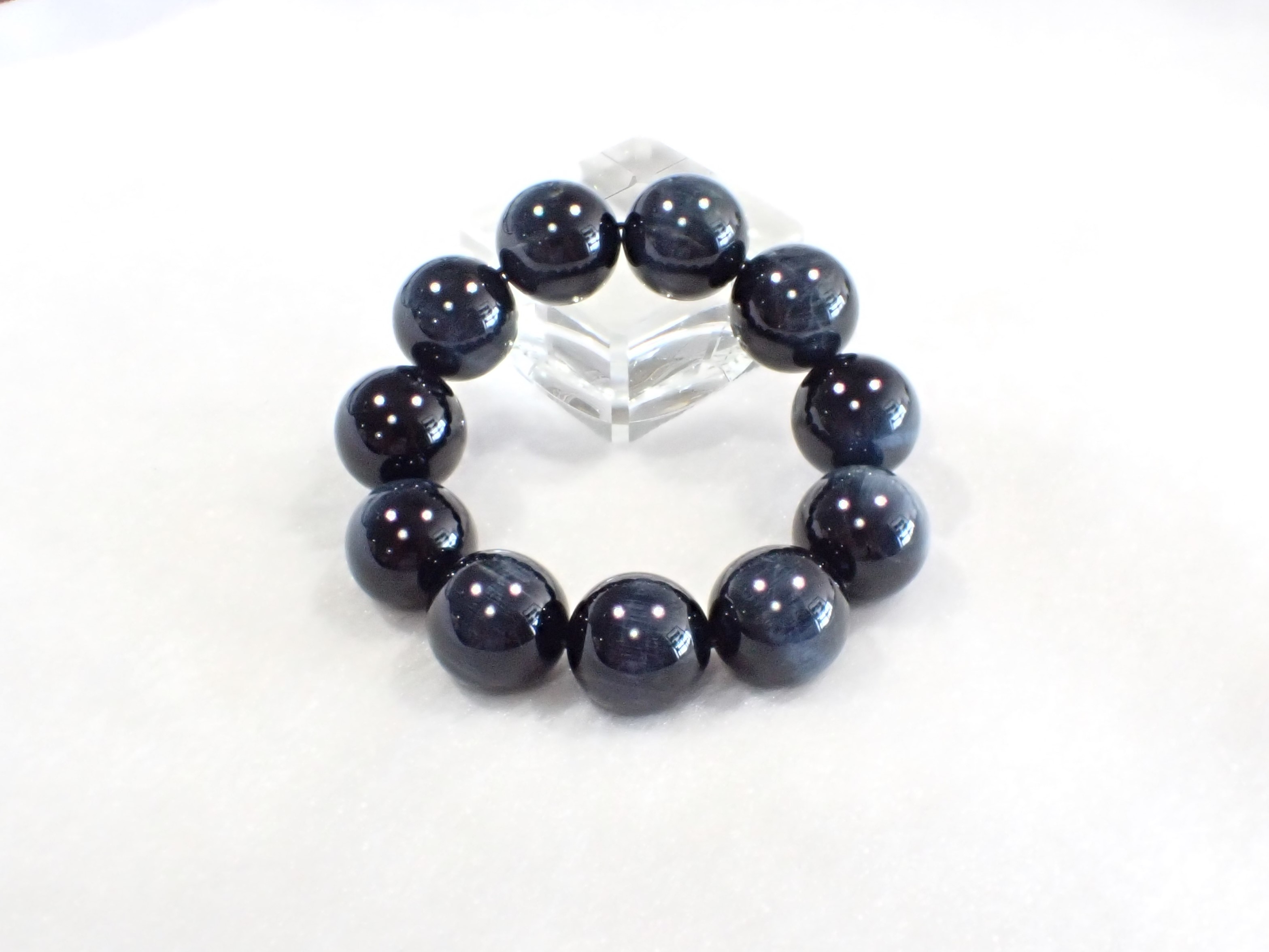 TC0057　ブルータイガーアイ　１８ｍｍ　ブレスレット　