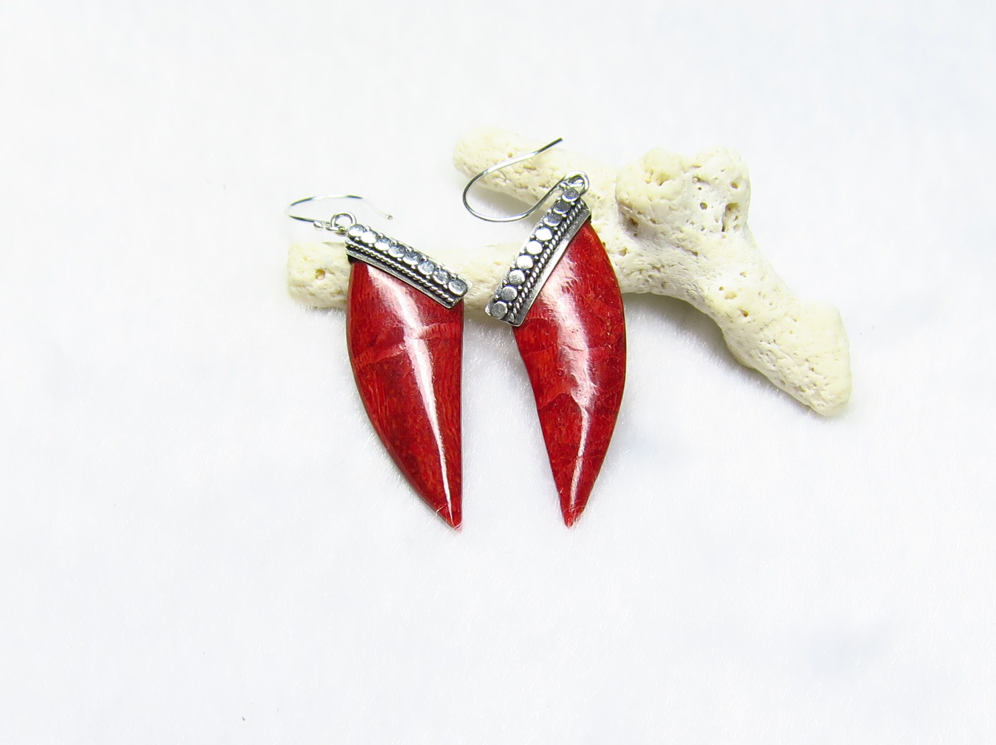 赤珊瑚　ピアス