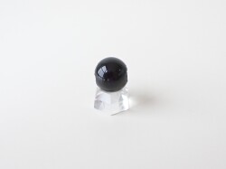 MA0422　【プレミアム】　モルダバイト　スフィア（丸玉）／一部原石肌　直径：１５．８ｍｍ　☆宝石鑑別書付き☆