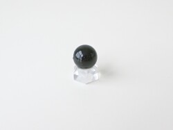 MA0429　【プレミアム】　モルダバイト　スフィア（丸玉）／一部原石肌　直径：１７．１ｍｍ　☆宝石鑑別書付き☆